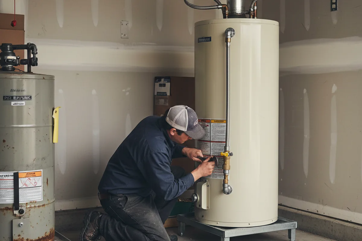 Water heater and shutoff valve replacement in Wingdale
